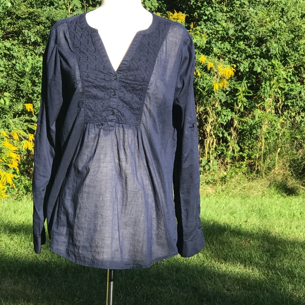 Navy Blue Gap Cotton Shirt Size Large